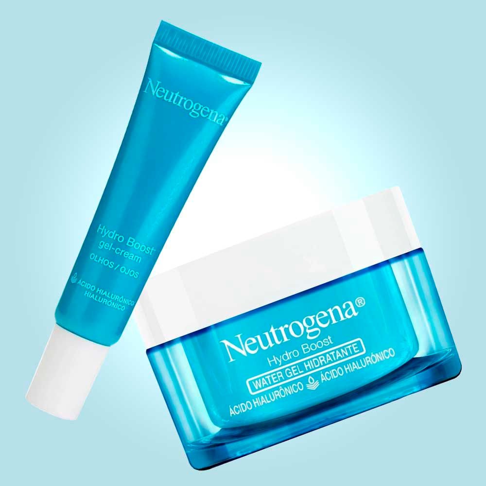 Neutrogena Hydro Boost Kit - Gel Creme Hidratante para a Área dos Olhos + Hidratante Facial ÚNICO 3