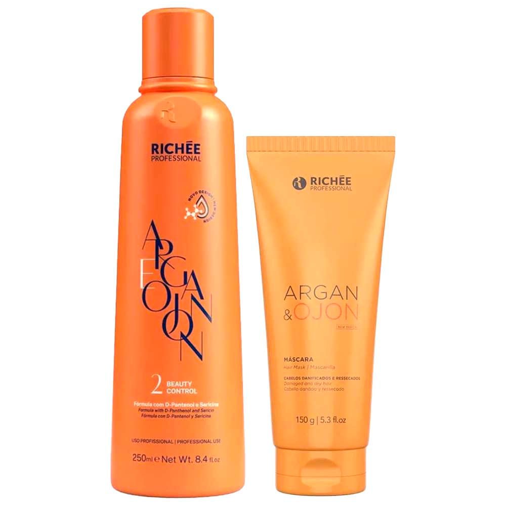 Richée Professional Argan E Ojon Kit - Máscara + Beauty Control 250ml ÚNICO 1