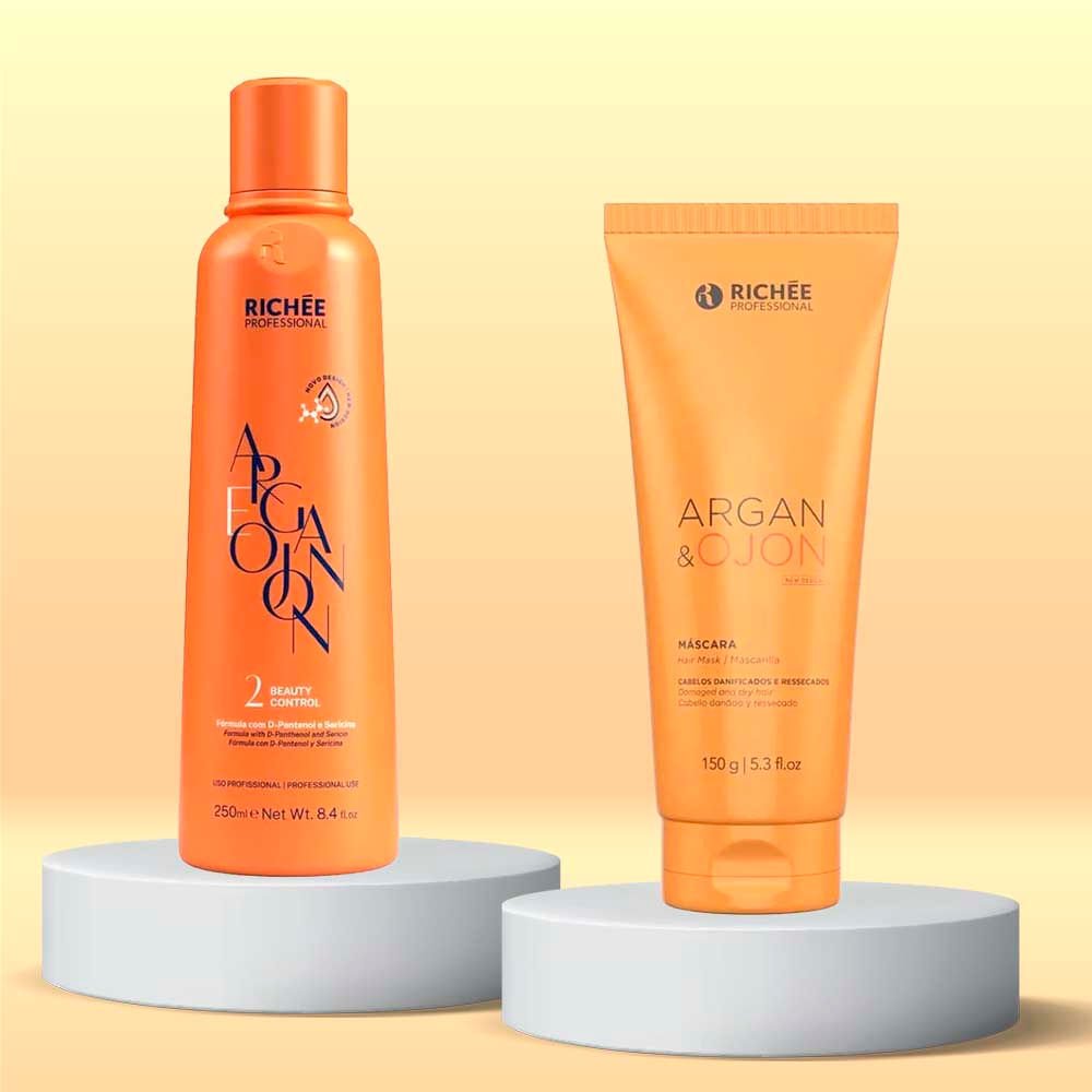 Richée Professional Argan E Ojon Kit - Máscara + Beauty Control 250ml ÚNICO 2