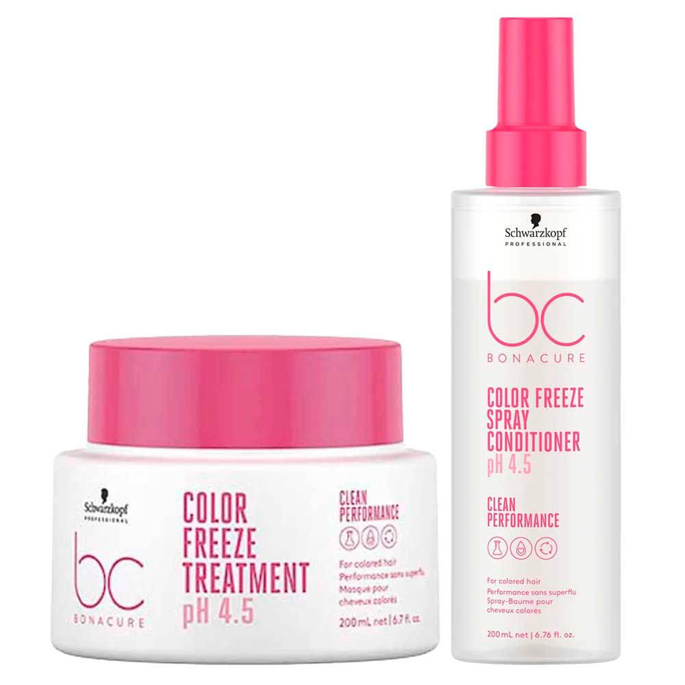 Schwarzkopf BC Clean Performance Color Freeze Kit - Máscara de Tratamento + Condicionador Spray