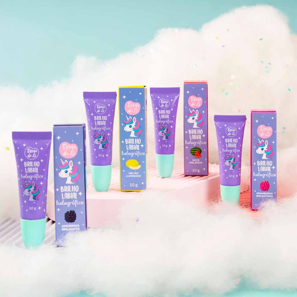 Brilho Labial Turma da Lú Unicórnio 10g Amorinha Brilhante 3