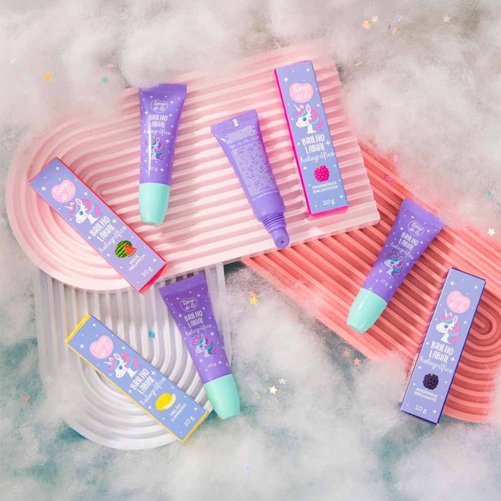 Brilho Labial Turma da Lú Unicórnio 10g Amorinha Brilhante 4