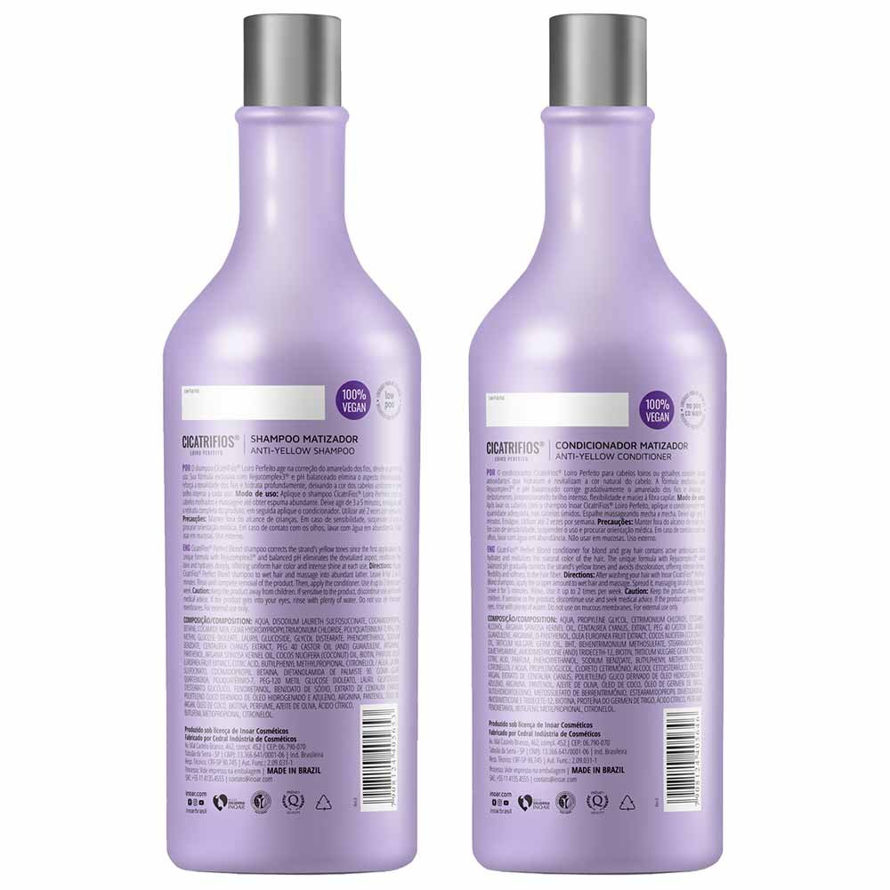 Inoar Cicatrifios Loiro Perfeito Kit - Shampoo + Condicionador ÚNICO 2