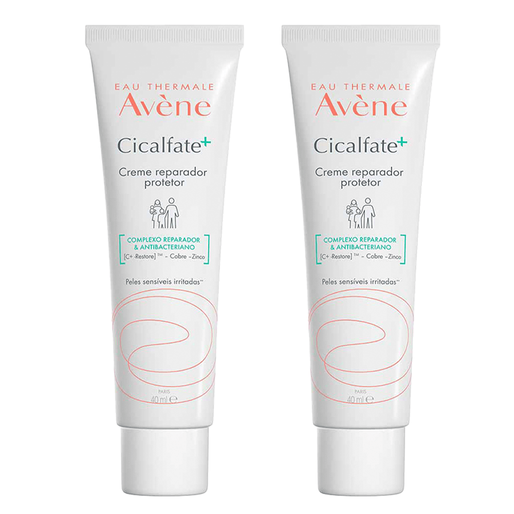 Avène Cicalfate+ Creme Reparador Facial Kit com 2 Unidades de 40ml