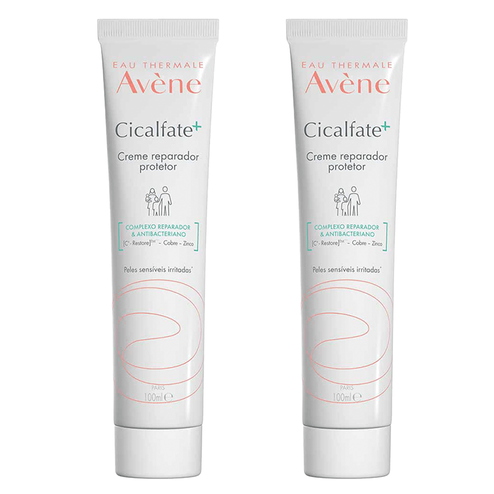 Avène Cicalfate+ Creme Reparador Facial Kit com 2 Unidades de 100ml