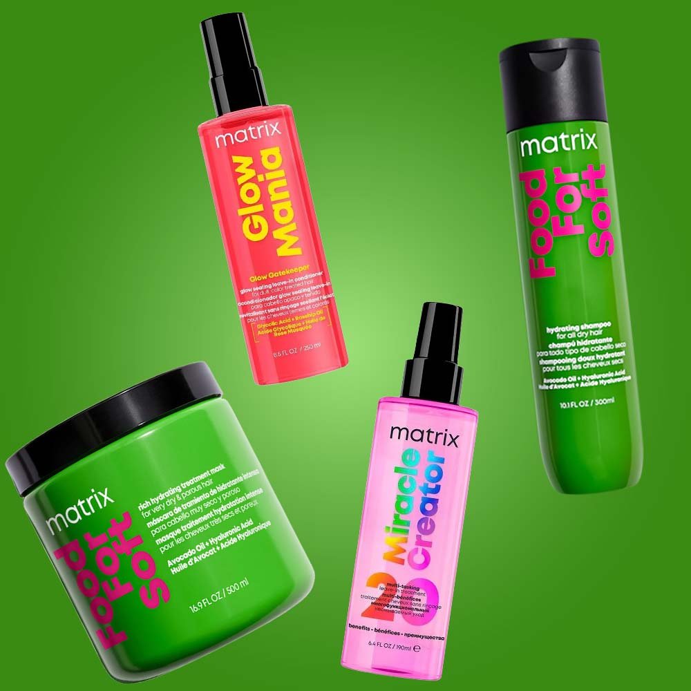 Kit Matrix - Shampoo Hidratante + Máscara Hidratante + Tratamento Spray Multíbenefícios + Leave-in Glow Mania ÚNICO 2
