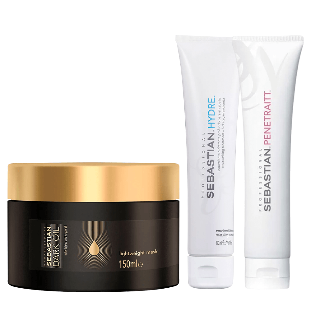 Kit Sebastian - Máscara Dark OIl +  Máscara Hrydre + Máscara Penetraitt