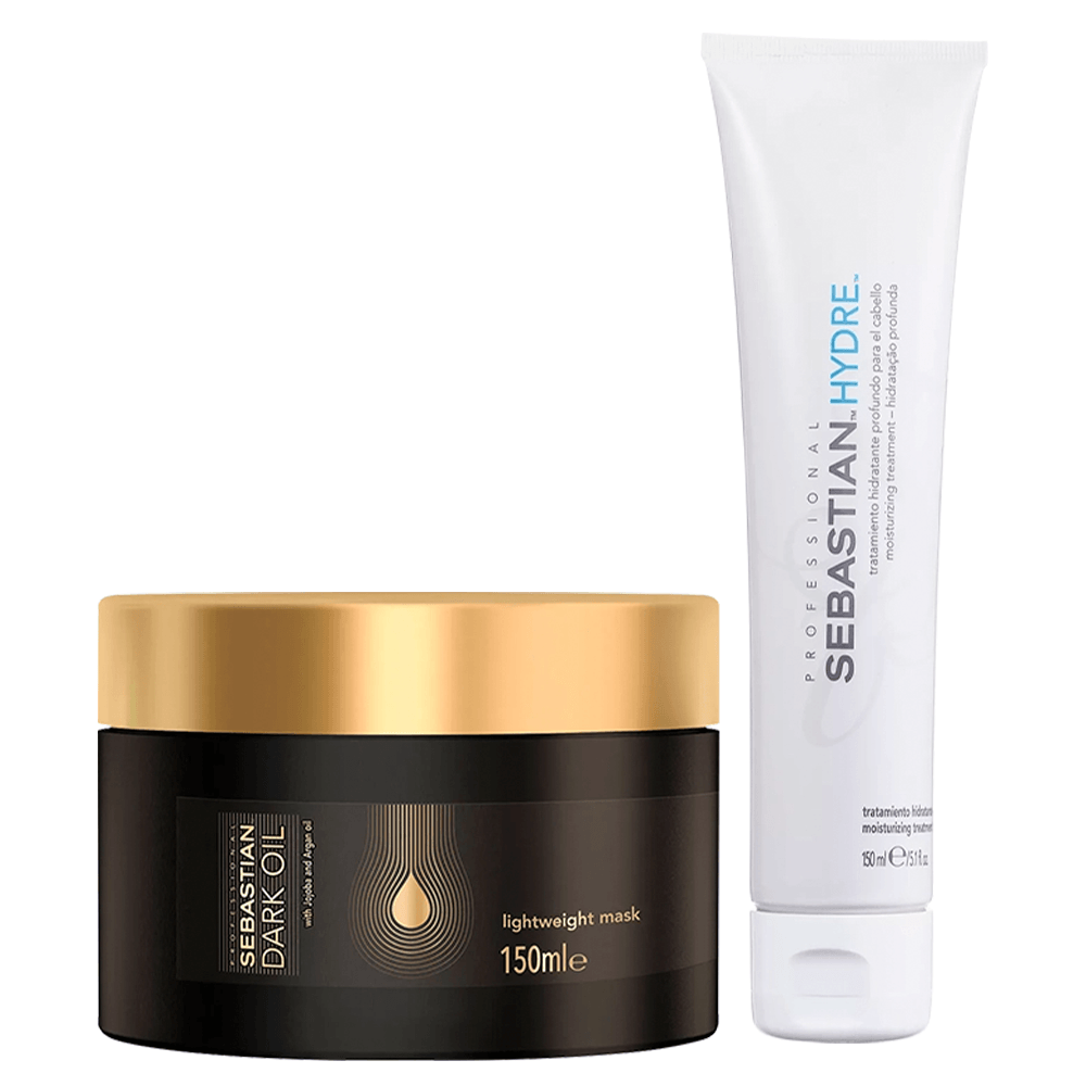 Kit Sebastian - Máscara Dark Oil + Máscara de Reconstrução Penetraitt