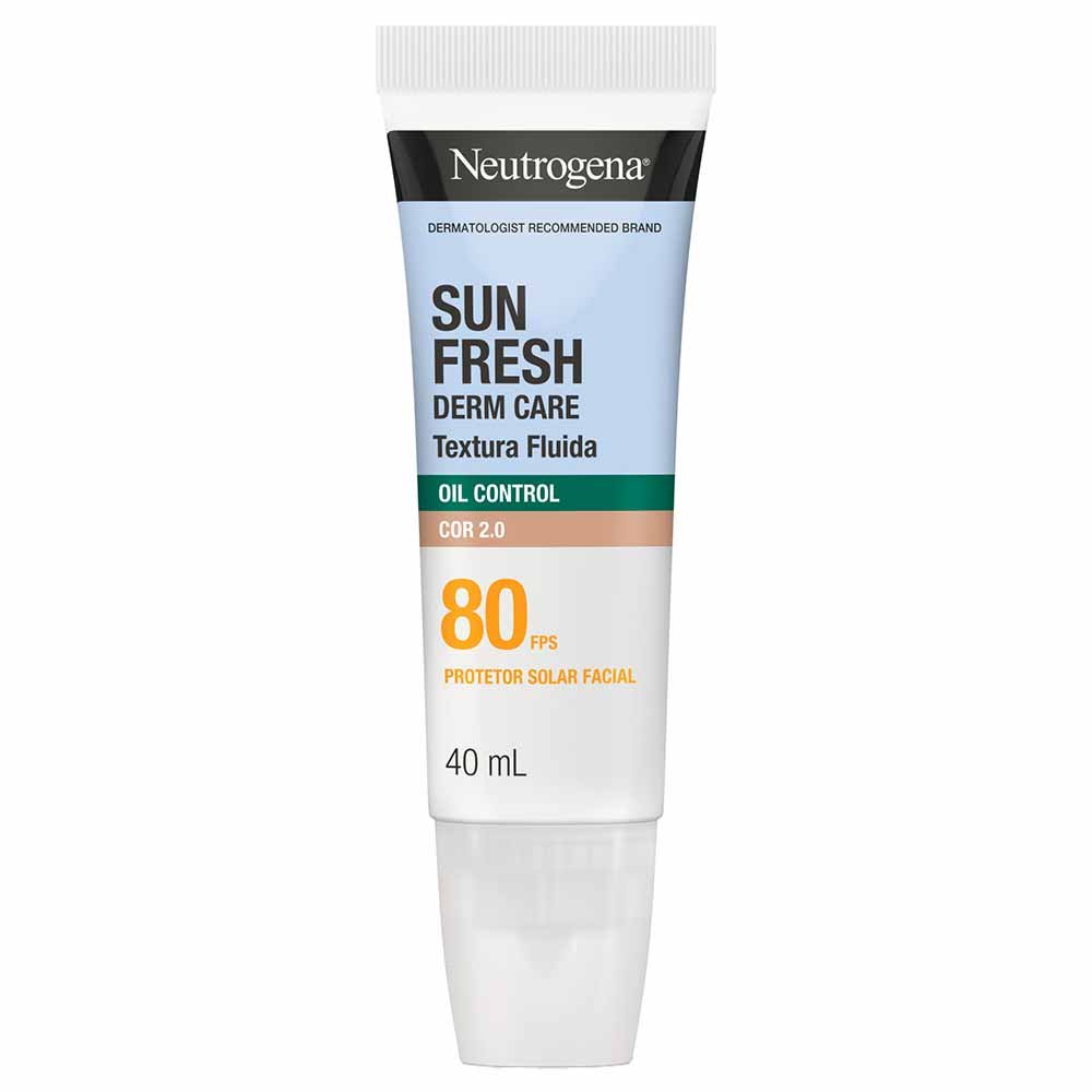Protetor Solar Fluido Control Oil Neutrogena Derma Care Sun Fresh FPS 80 40ml
