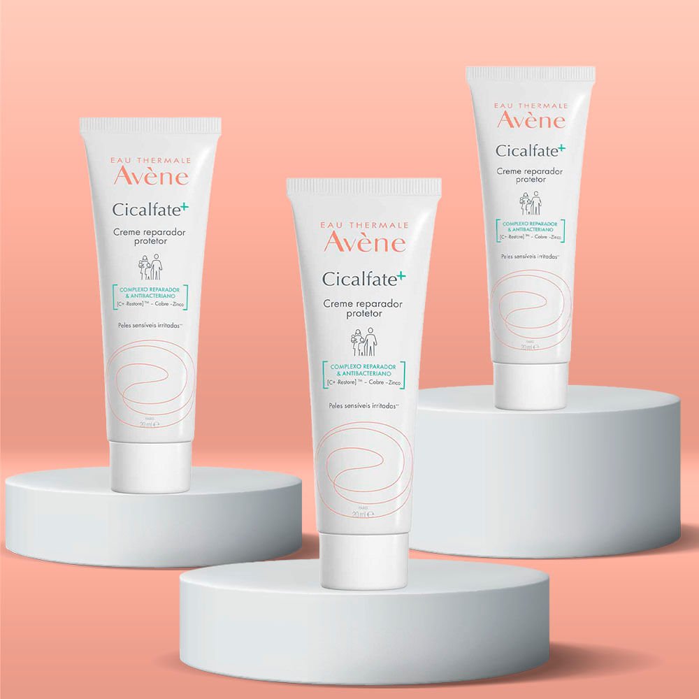 Avène Cicalfate+ Creme Reparador Facial Kit com 3 Unidades de 20ml ÚNICO 2