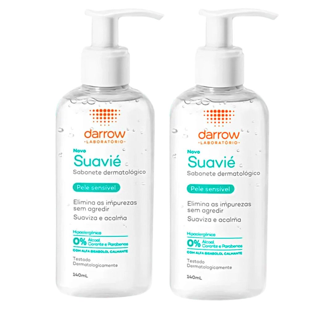 Darrow Suavié Sabonete Líquido para Pele Sensível 140g Kit com 2 Unidades