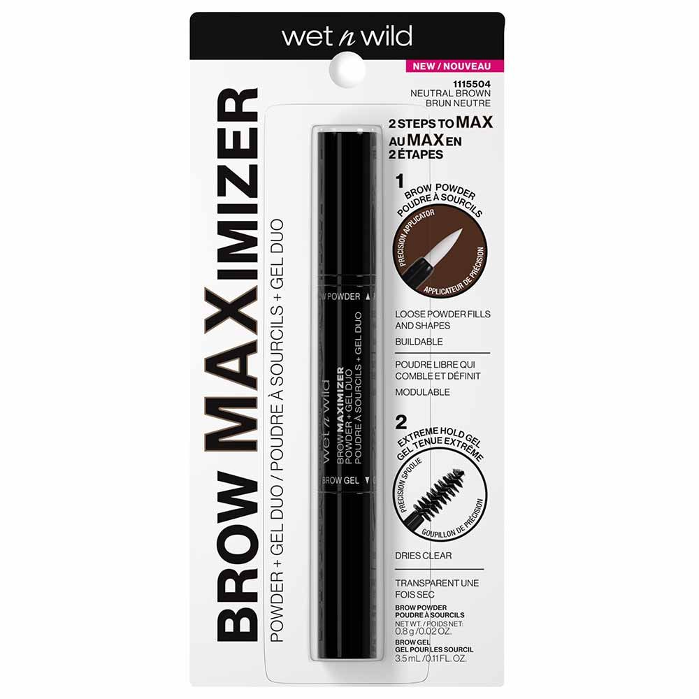Pó e Gel para Sobrancelhas wet n wild Ultimate Brow Maximizer Neutral Brown 5