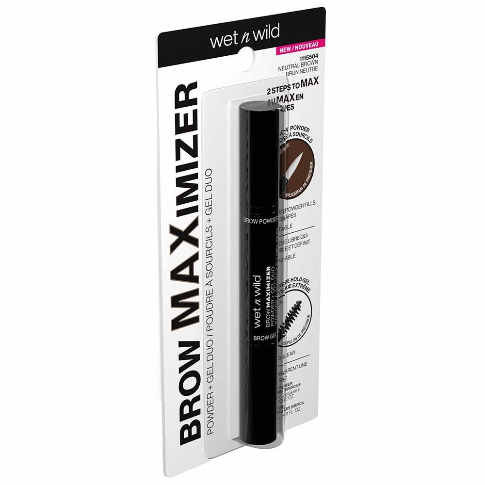 Pó e Gel para Sobrancelhas wet n wild Ultimate Brow Maximizer Neutral Brown 8