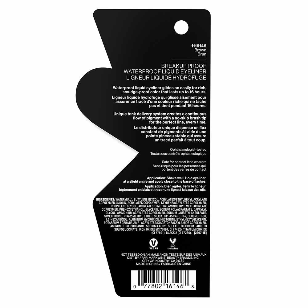 Delineador de Olhos à Prova D'Agua wet n wild Breakup Proof Waterproof 3.5ml Brown 7