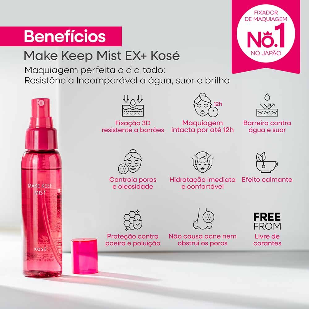 Fixador de Maquiagem Make Keep Mist Kosé 35ml 3