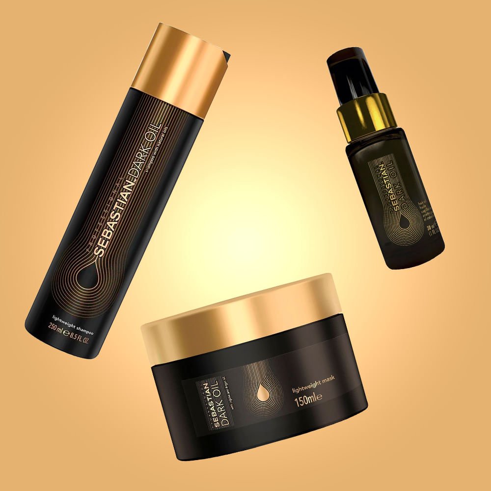 Sebastian Dark Oil Kit – Shampoo + Máscara + Óleo Capilar ÚNICO 2