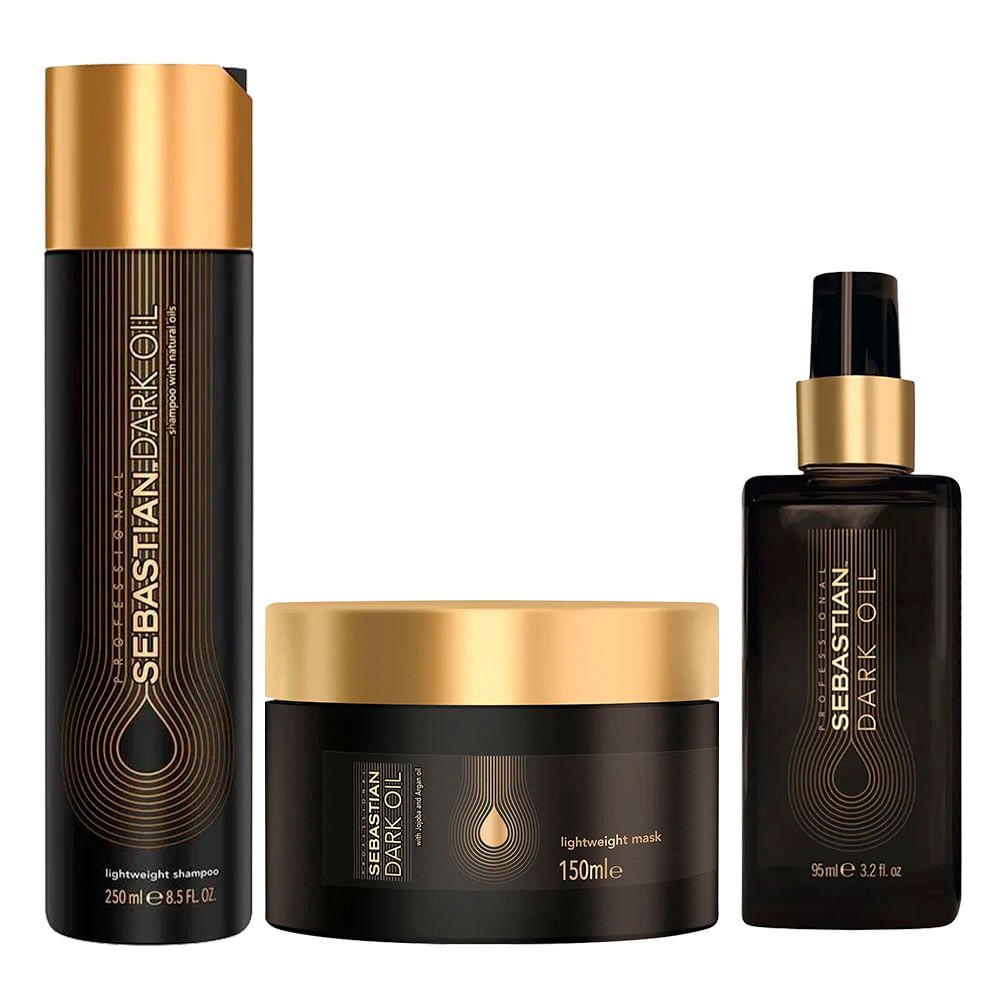 Sebastian Dark Oil Kit – Shampoo + Máscara + Óleo Capilar