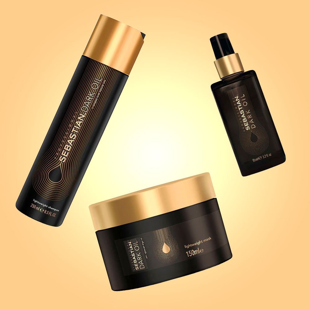 Sebastian Dark Oil Kit – Shampoo + Máscara + Óleo Capilar ÚNICO 2