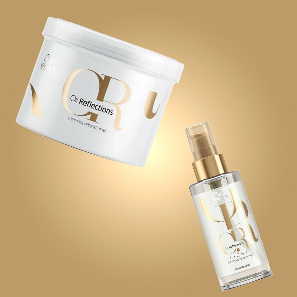 Wella Professionals Oil Reflections Kit – Máscara + Óleo Capilar Light ÚNICO 2