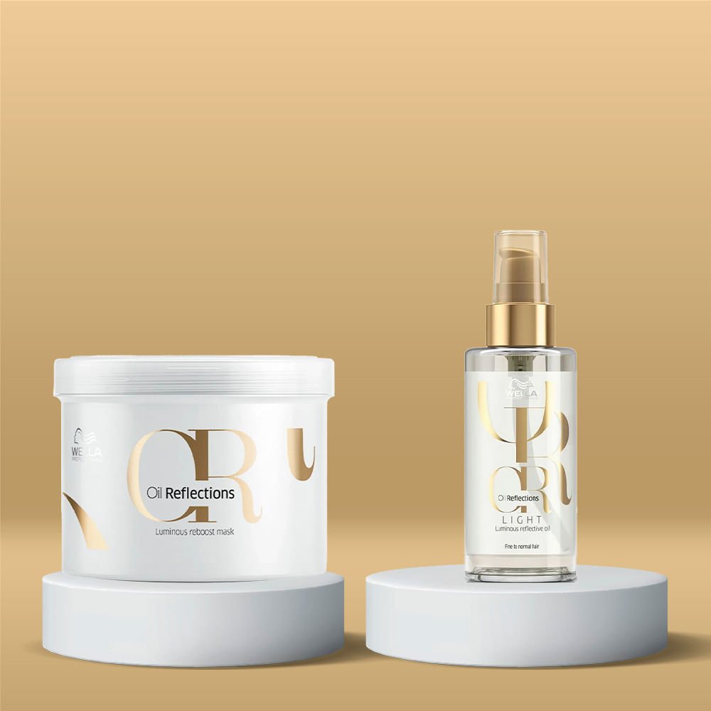 Wella Professionals Oil Reflections Kit – Máscara + Óleo Capilar Light ÚNICO 3