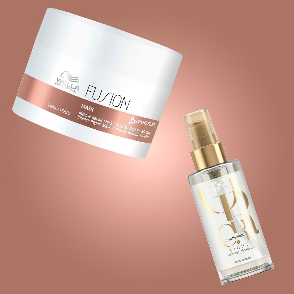 Wella Professionals Kit - Óleo Capilar Reflections + Máscara Fusion ÚNICO 2