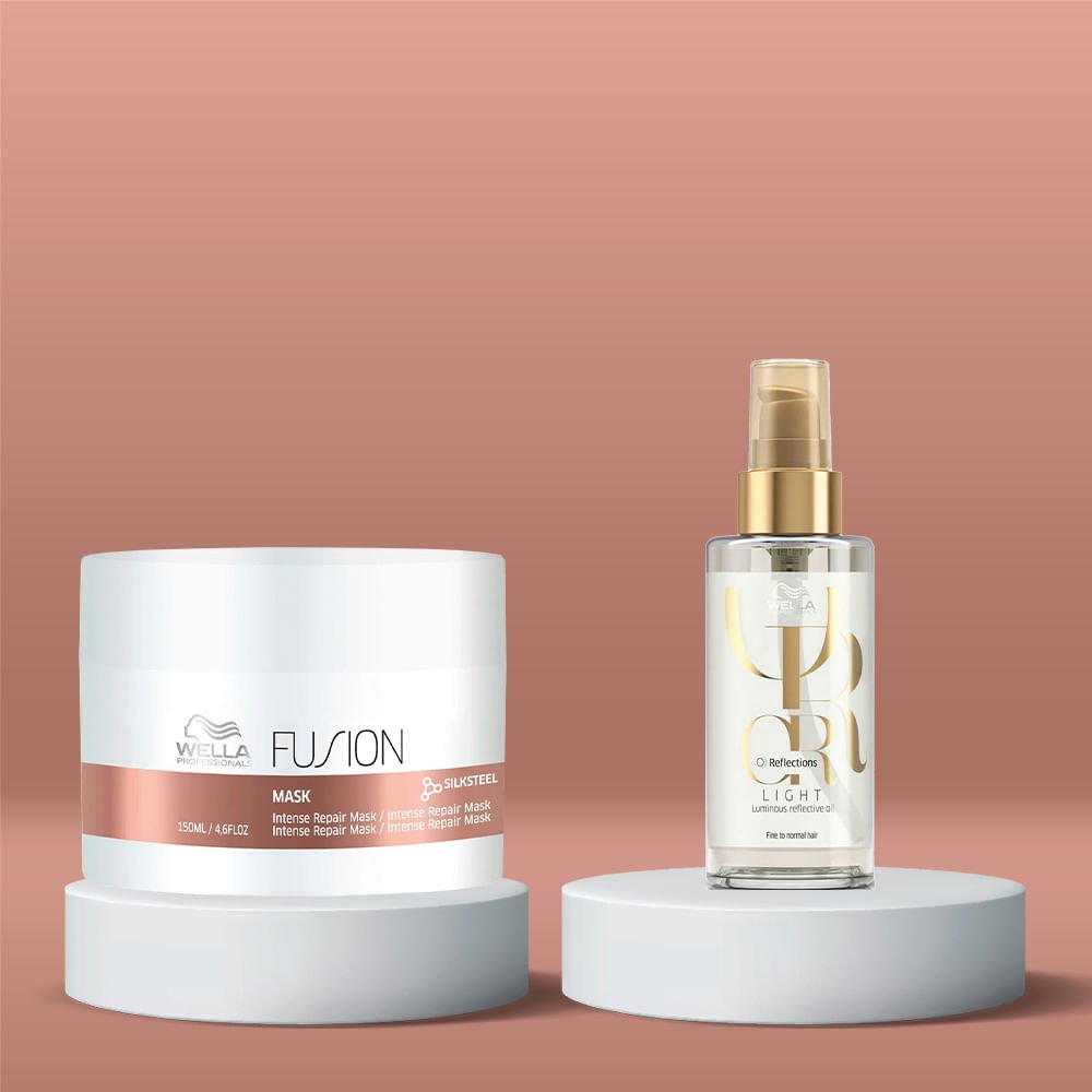 Wella Professionals Kit - Óleo Capilar Reflections + Máscara Fusion ÚNICO 3