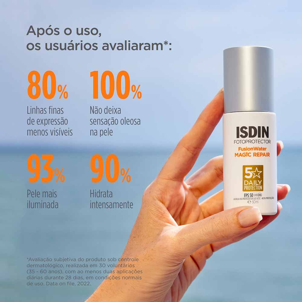 Protetor Solar Facial Isdin Fusion Water Magic Repair FPS50 50ml 3