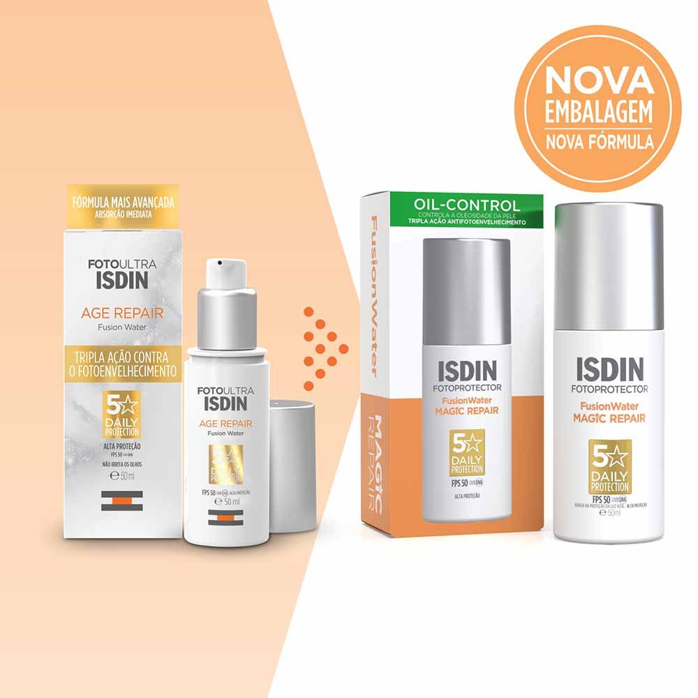 Protetor Solar Facial Isdin Fusion Water Magic Repair FPS50 50ml 6
