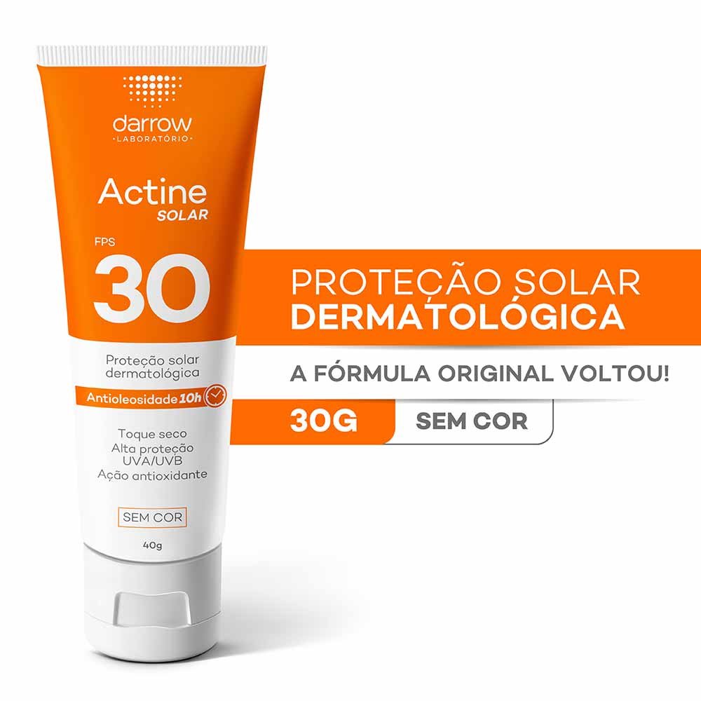 Protetor Solar Facial Darrow Actine Solar FPS30 40g 2