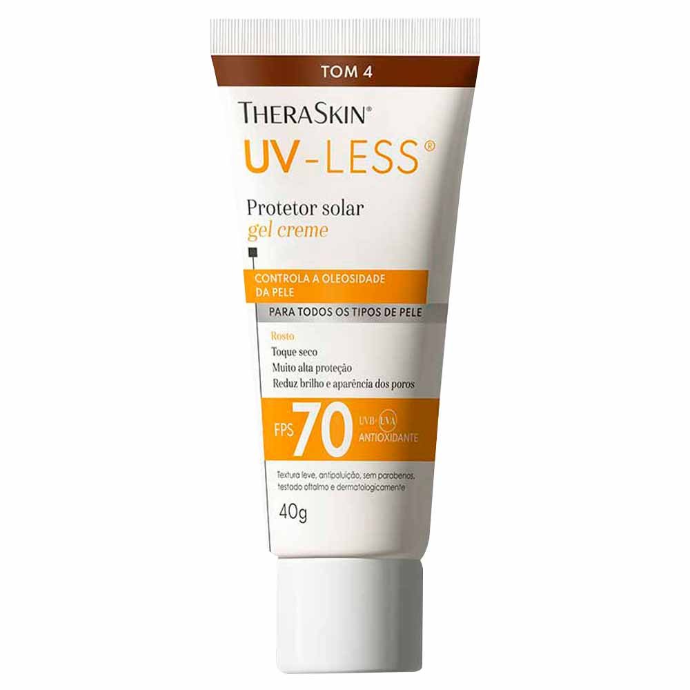 Protetor Solar Facial Gel CremeTheraSkin UV-Less FPS70 40g