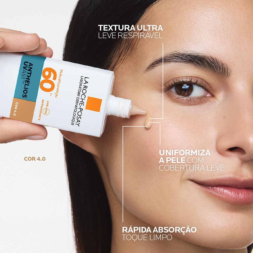 Protetor Solar Facial La Roche-Posay Anthelios UVAIR FPS60 45ml Cor 2.0 4