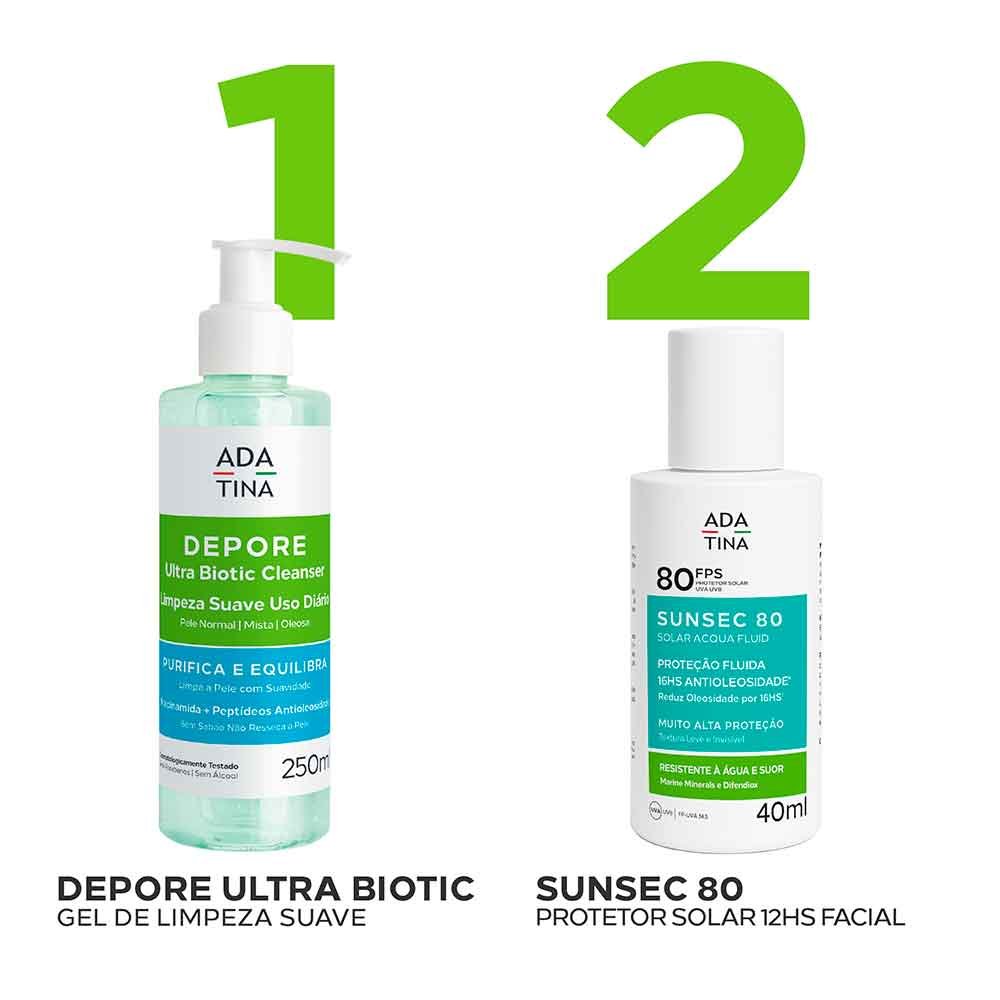 Gel de Limpeza Facial Suave Ada Tina Depore Ultra Biotic Cleanser 250ml 5