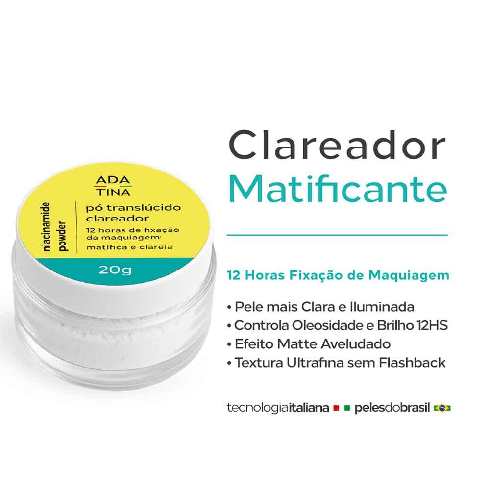 Pó Matificante e Clareador Ada Tina Niacinamide Powder 20g 3