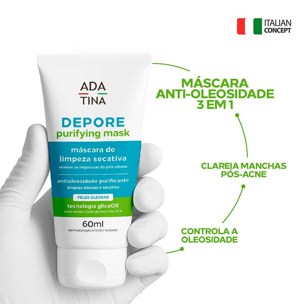 Máscara Facial de Limpeza Secativa Ada Tina Depore Purifying Mask 60ml 2