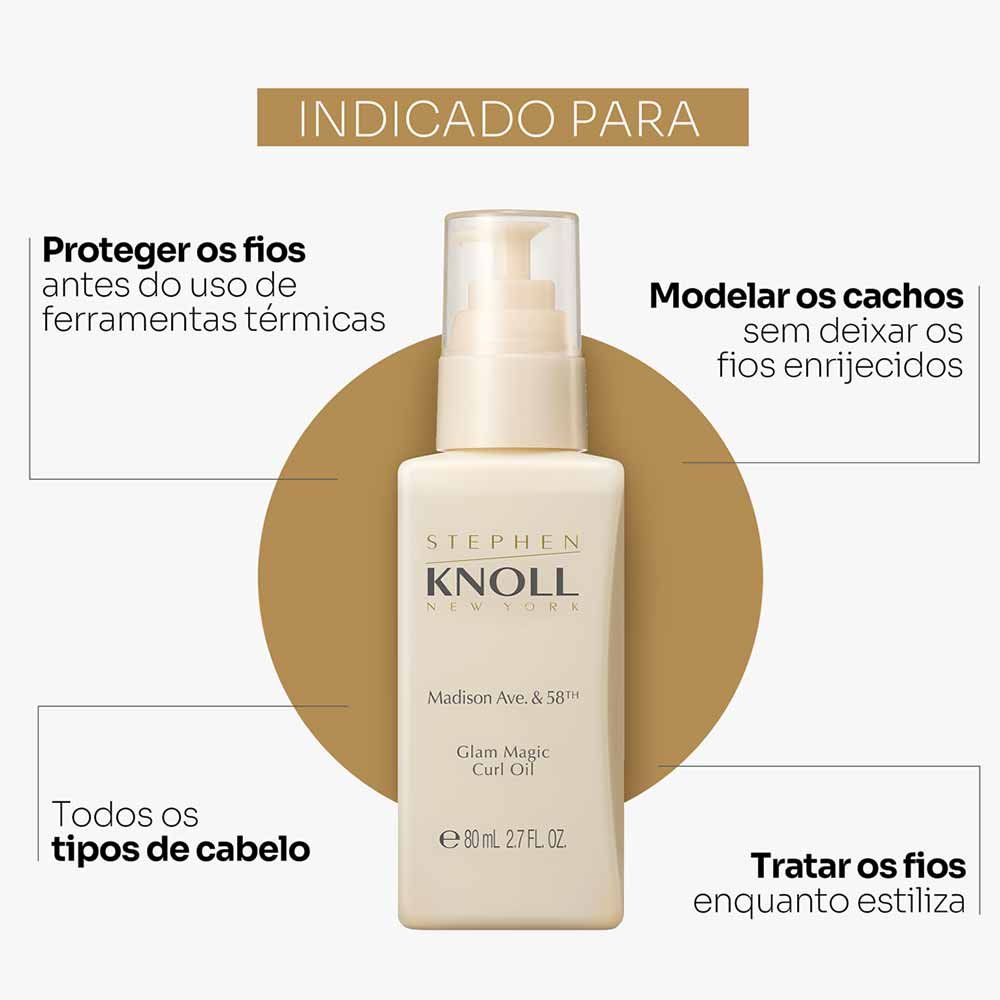Óleo Stephen Knoll Madison Ave. & 58th Glam Magic Curl 80ml 2