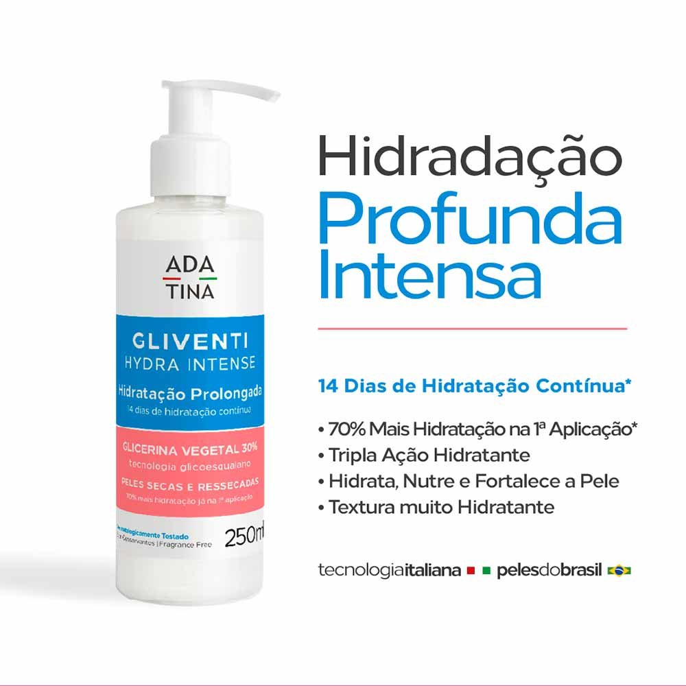 Hidratante Corporal Ada Tina Gliventi Hydra Intense 250ml 3