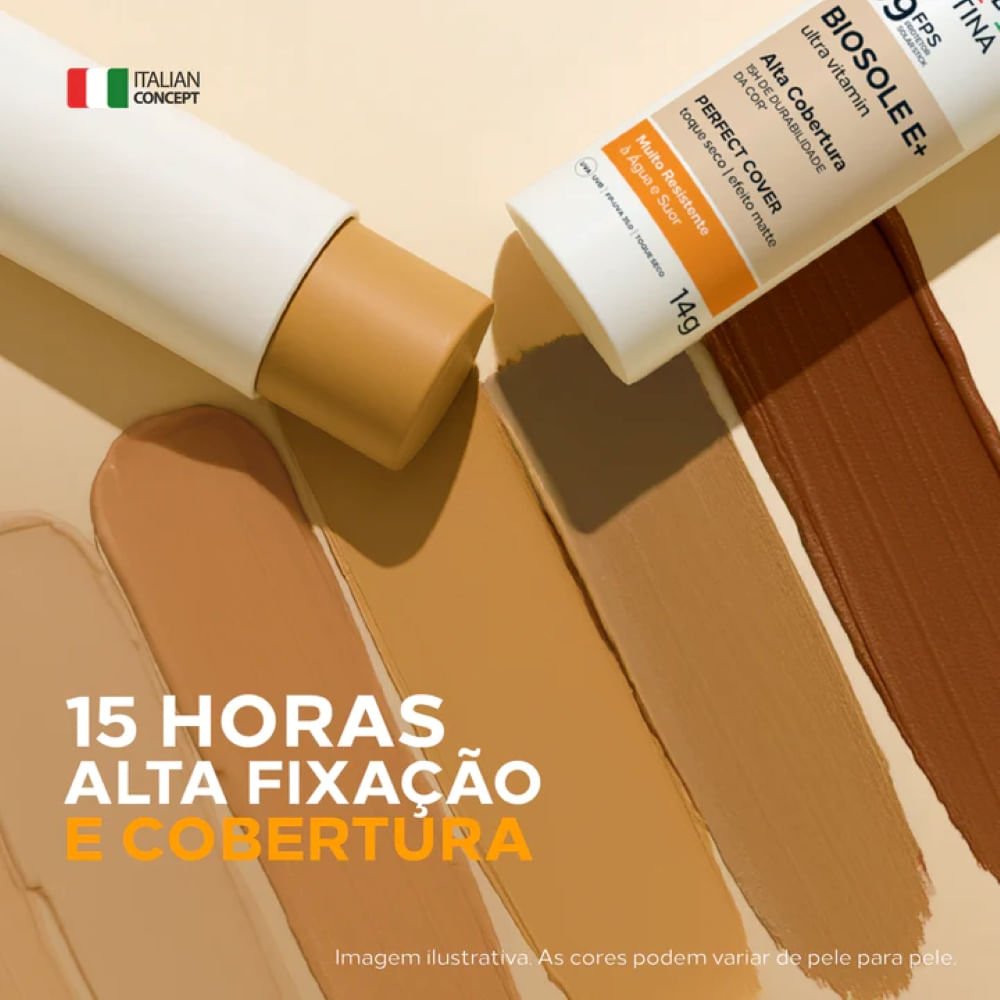 Protetor Solar em Bastão com Cor Ada Tina Biosole E Ultra Vitamin FPS99 14g 14g 4