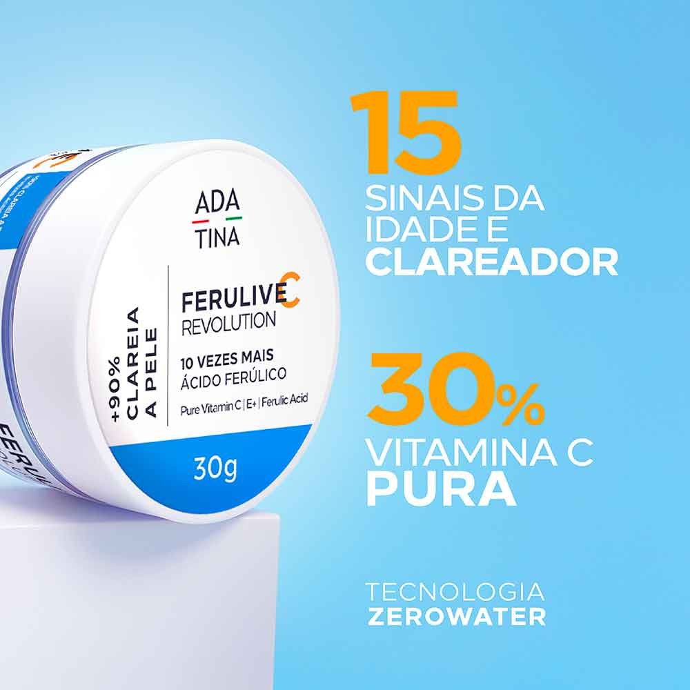Creme Clareador Anti-Idade Ada Tina Ferulive C Revolution 30g 5