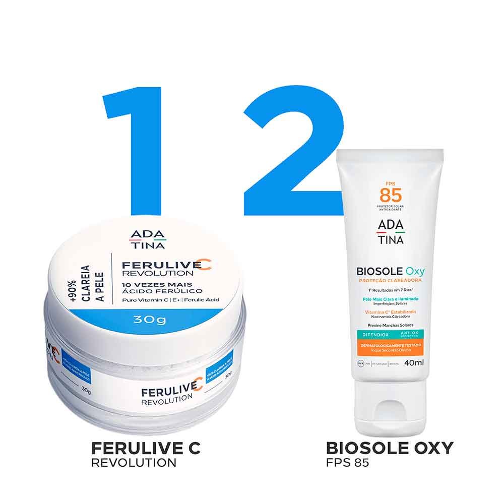 Creme Clareador Anti-Idade Ada Tina Ferulive C Revolution 30g 6