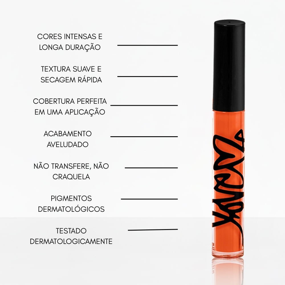 Batom Líquido Matte Makiê 4ml Citrus Orange 4