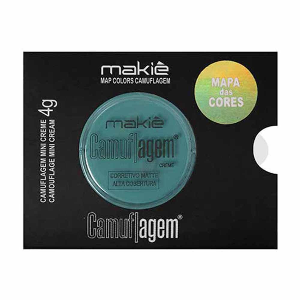 Corretivo Facial Makiê Mini Camuflagem Creme Mapa das Cores 4g Ciano 3
