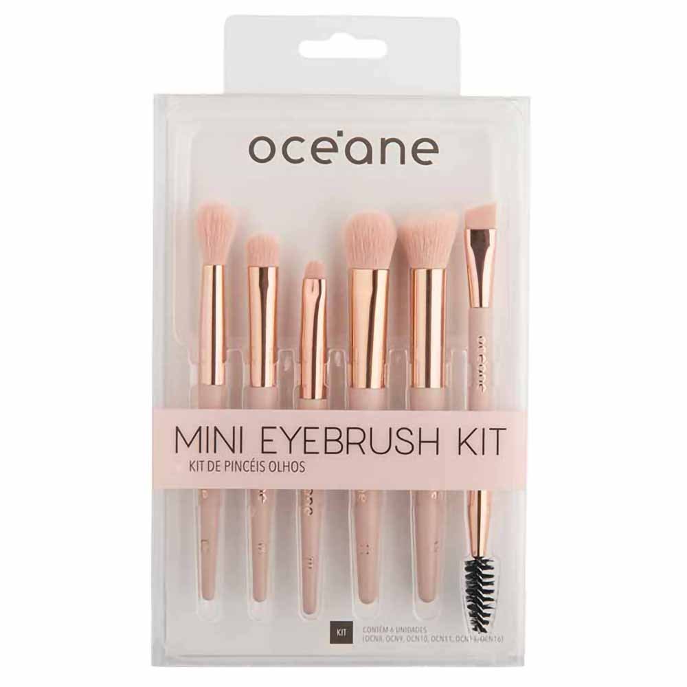 Océane Mini Eye Brush Kit com 6 Pincéis para Olhos