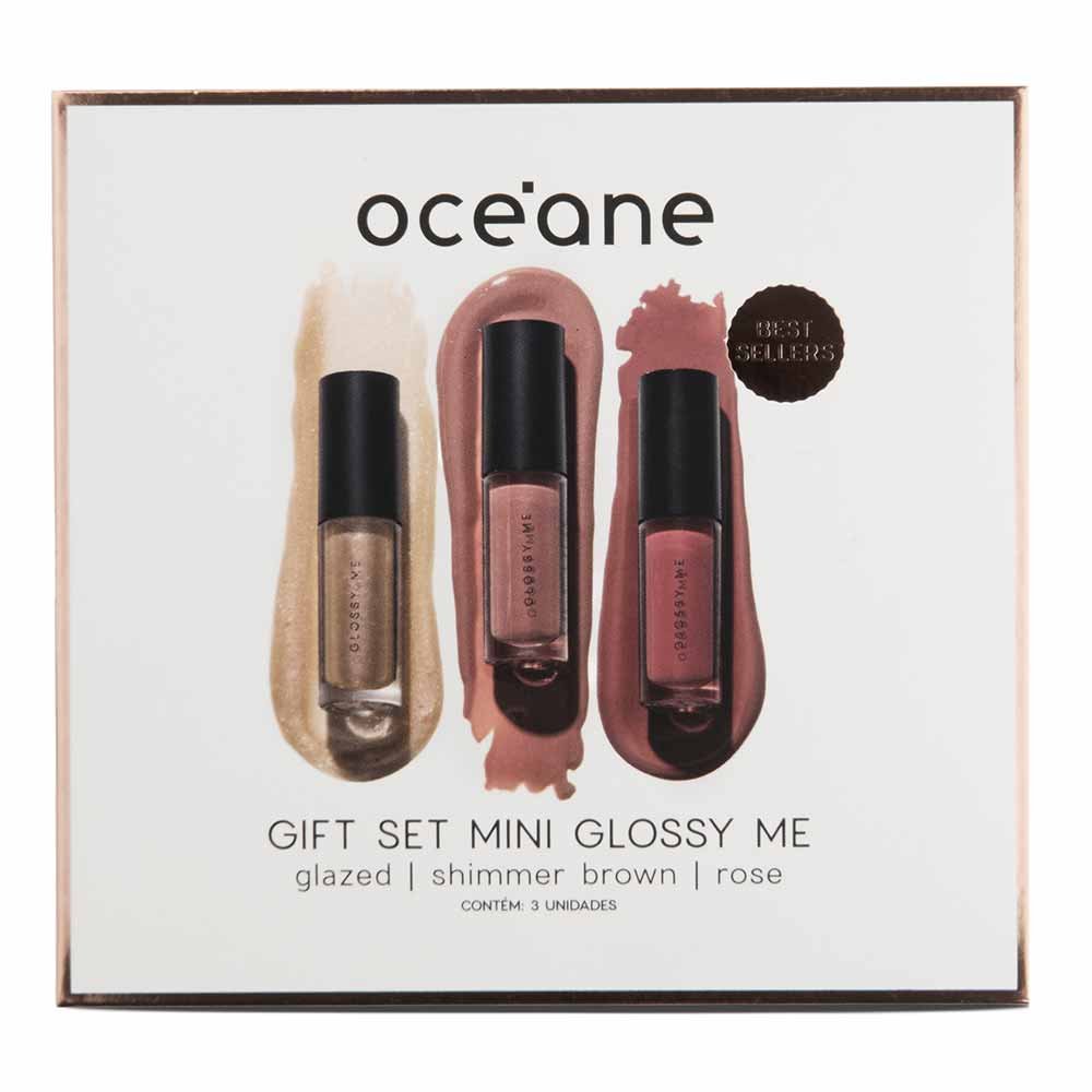Océane Edition Glossy Me Kit - Mini Gloss Me Shimmer Brown + Mini Gloss Glazed + Mini Gloss Rose