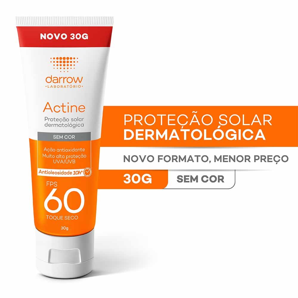 Protetor Solar Facial Darrow Actine Solar FPS60 30g 2