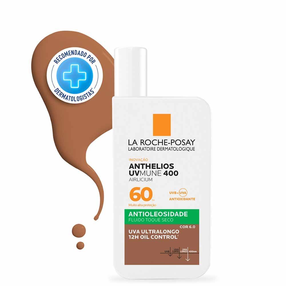 Protetor Solar Facial La Roche-Posay Anthelios UVMune 400 Airlicium FPS60 40ml Cor 6.0 3