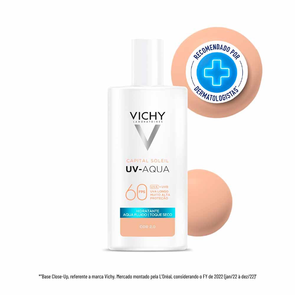 Protetor Solar Facial Vichy Capital Soleil UV-Aqua FPS60 40ml COR 2.0 3