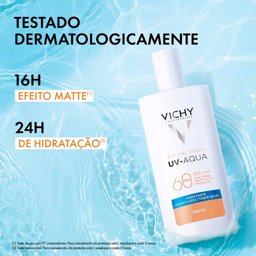 Protetor Solar Facial Vichy Capital Soleil UV-Aqua FPS60 40ml COR 2.0 6