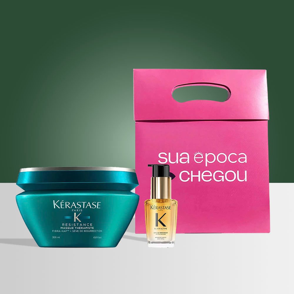 Kit Presentável Kérastase – Máscara + Óleo Capilar + Sacola Presenteável ÚNICO 2
