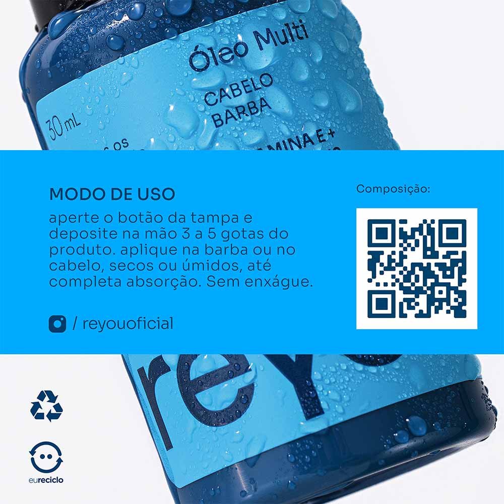 Óleo Capilar Reyou Multi 30ml 2