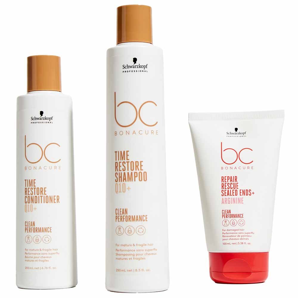 Time Restore Bonacure Schwarzkopf Professional Kit Shampoo + Condicionador + Finalizador